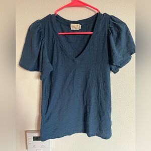 Nation LTD Darcie Flutter Sleeve Tee Size S